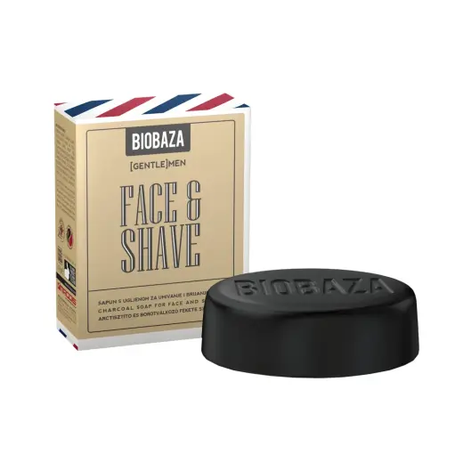 Biobaza, Black Energy, Charcoal, Sebum-Regulating, Shaving Soap, 100 g
