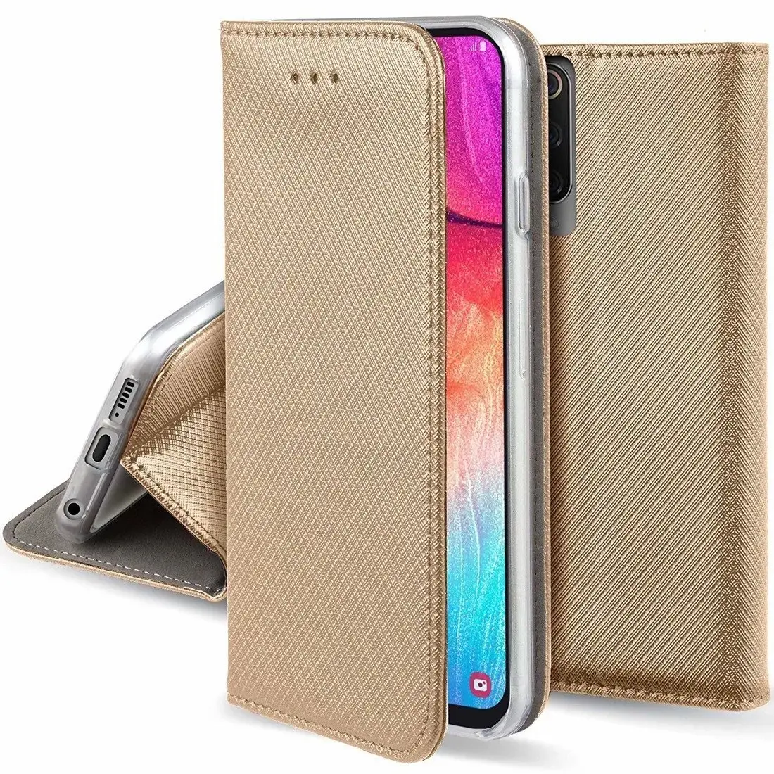 Fusion Magnet maciņš telefonam Redmi 8 zelta krāsā