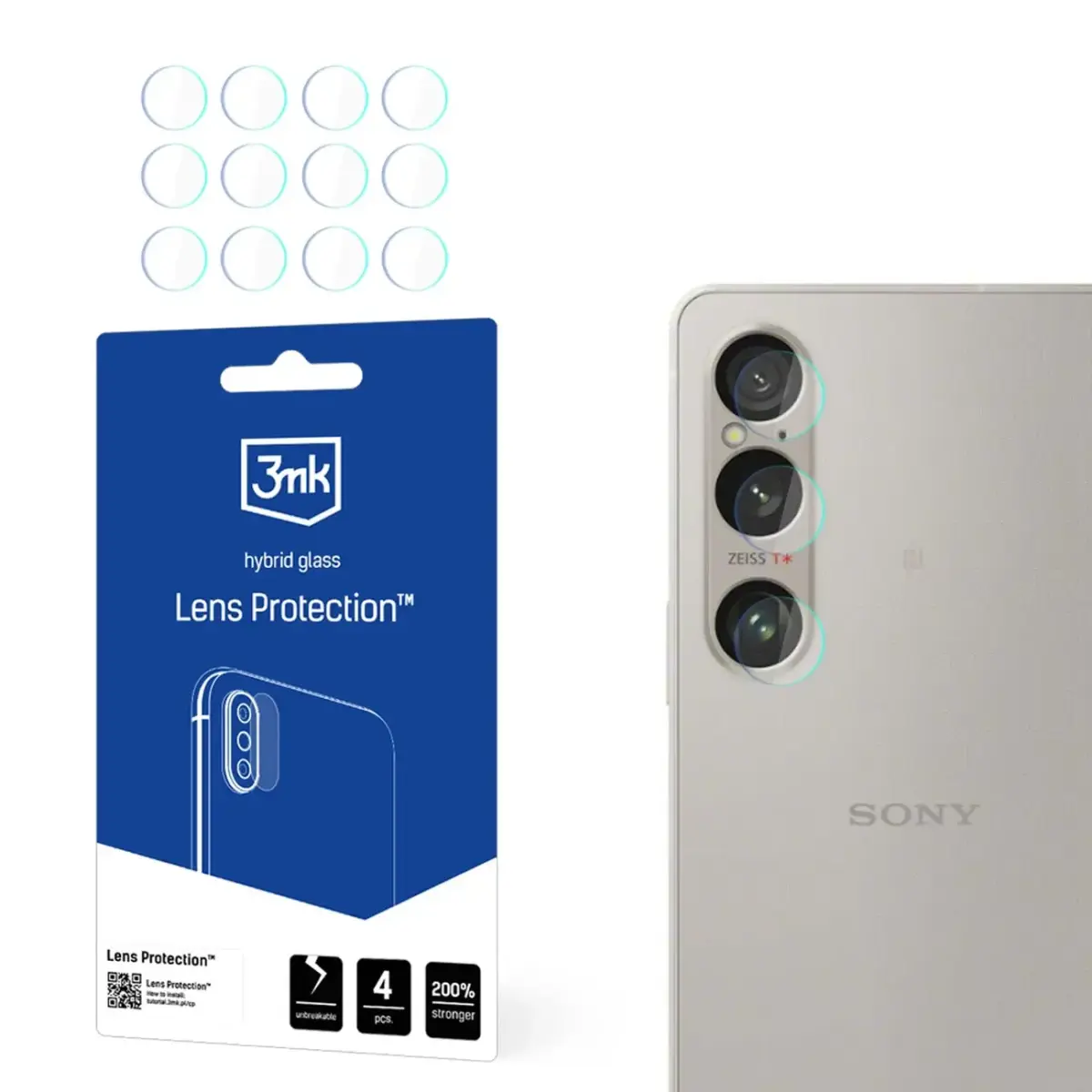3MK Lens Protect kaamera kaitseklaas telefonile Sony Xperia 1 VI (4 tk.)