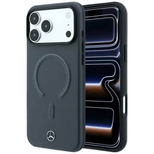 Case Mercedes Leather 3D MagSafe for iPhone 18 Pro Max / 17 Pro Max antracite