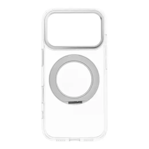 Frame Circle Stand telefoni ümbris alusega ja MagSafe toega iPhone 18 Pro | iPhone 17 Pro läbipaistev
