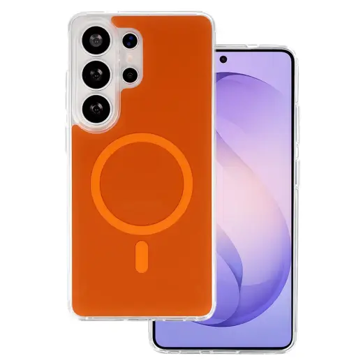 Glossy maciņš ar MagSafe atbalstu telefonam Samsung Galaxy S26 Ultra (S948) oranžs