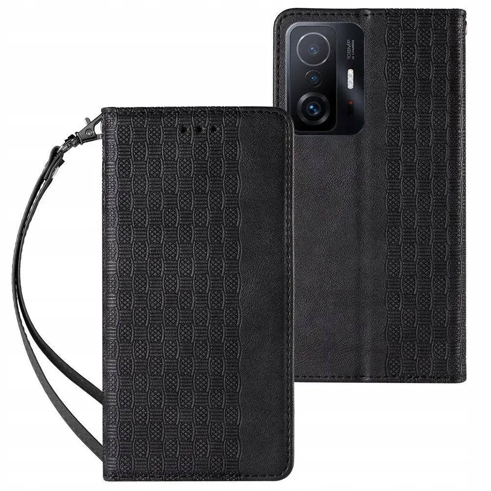 Fusion Magnet Strap grāmatveida maks + aukliņa Samsung A136 Galaxy A13 5G | A04S melns