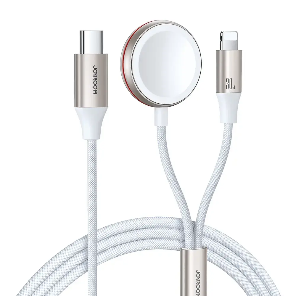 Joyroom 2-in-1 lādētājs priekš Apple Watch | balts