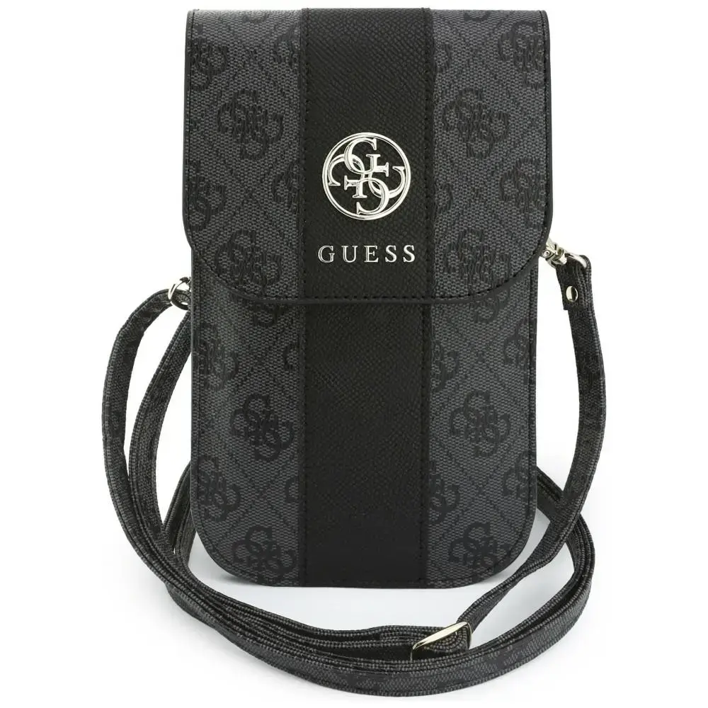 Phone bag Guess 4G & Classic Logos Stripe Strap black