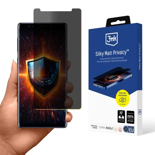3mk Silky Matt Privacy aizsargplēve telefona ekrānam Samsung Galaxy Note 9 (N960) (privātuma efekts)
