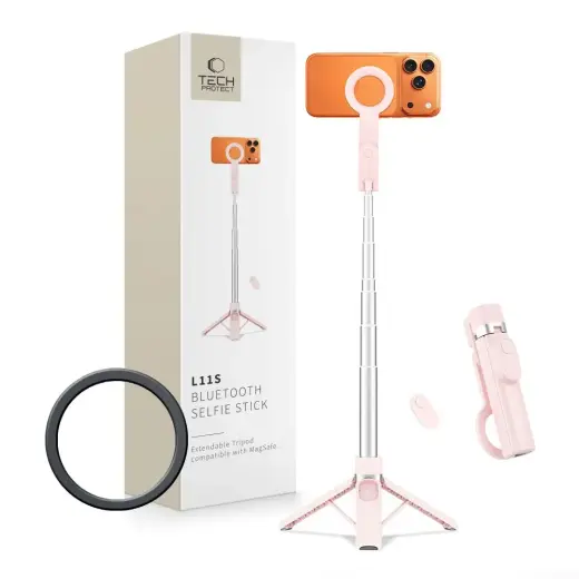 TECH-PROTECT L11S MAGSAFE BLUETOOTH SELFIE STICK TRIPOD PINK