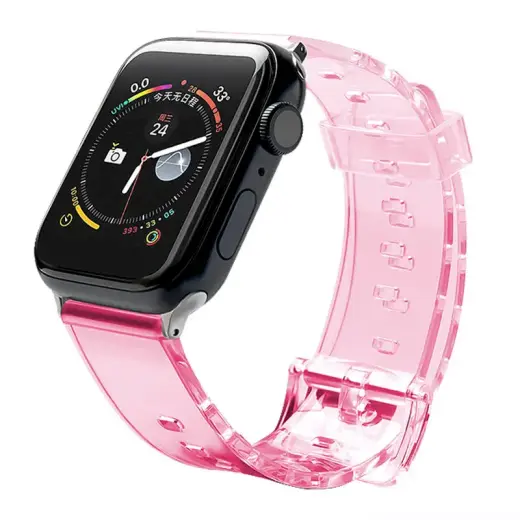 Fusion Accessories Light išmaniojo laikrodžio dirželis Apple Watch 2/3/4/5/6/7/SE (38/40/41 mm) | silikoninis | raudonas
