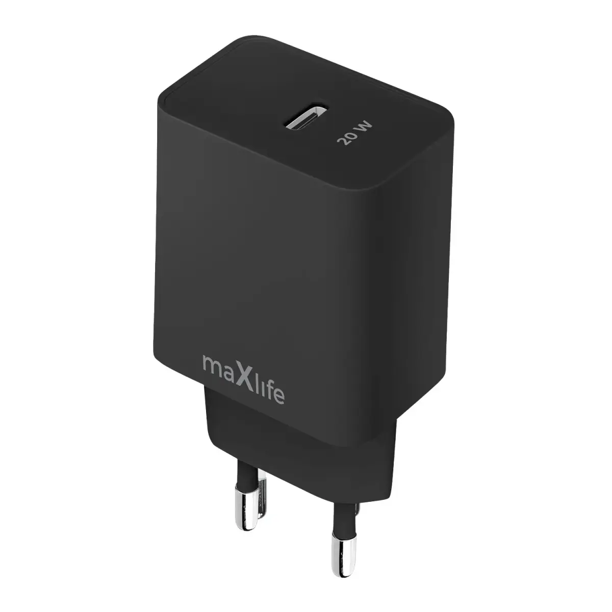 Maxlife MXTC-13 tīkla lādētājs | 20W | PD, QC, PPS | USB-C | melns