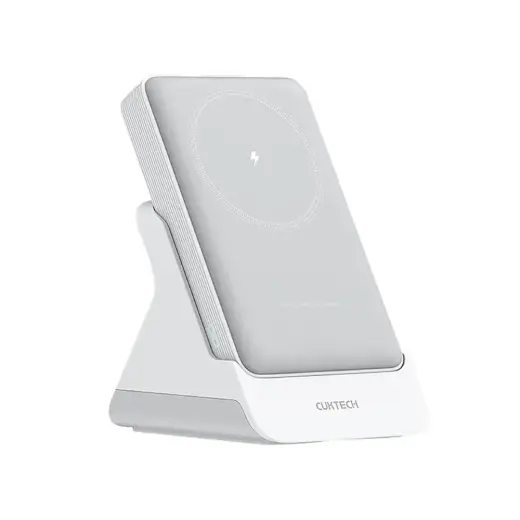 Cuktech WPB100N with Stand ārējais akumulators (powerbank) | 10 000 mAh | 20W | MagSafe | balts