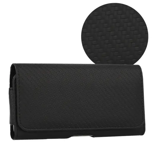 HIT Belt Holster (SIZE XL) for Iphone 17 Pro Max/16 Pro Max/Samsung A55 5G/A53/S25/S24 design 3 black (167x83 mm)