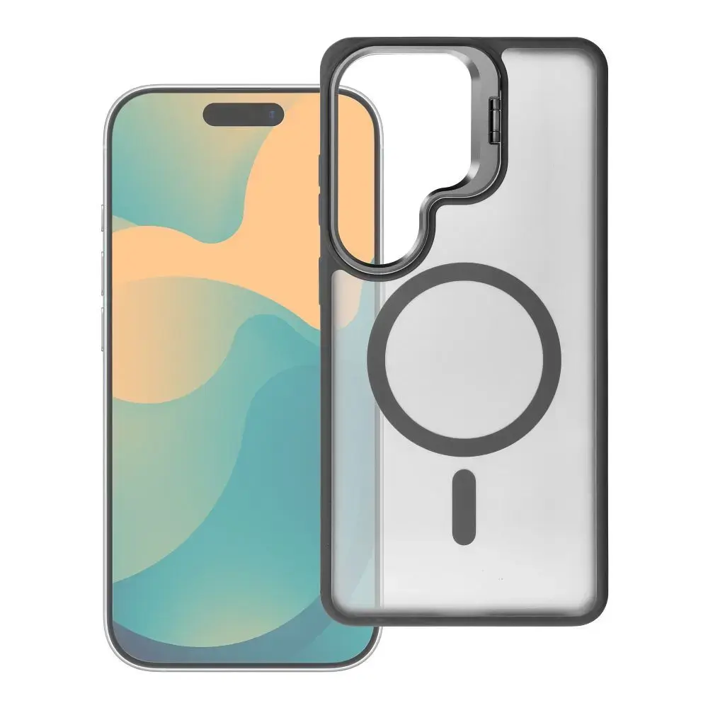 Forcell F-Protect Shadow Stand Premium telefono dėklas su stovu ir MagSafe palaikymu Samsung Galaxy A57 (A576) pilkas