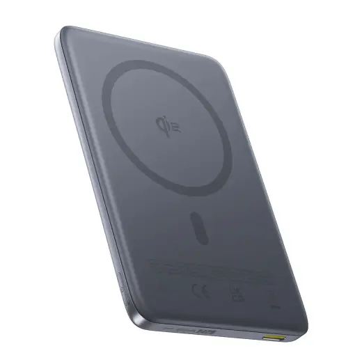Baseus PicoGo AM41 Ultra-Slim ārējais akumulators (powerbank) | 10 000 mAh | 27W | USB-C, MagSafe | pelēks