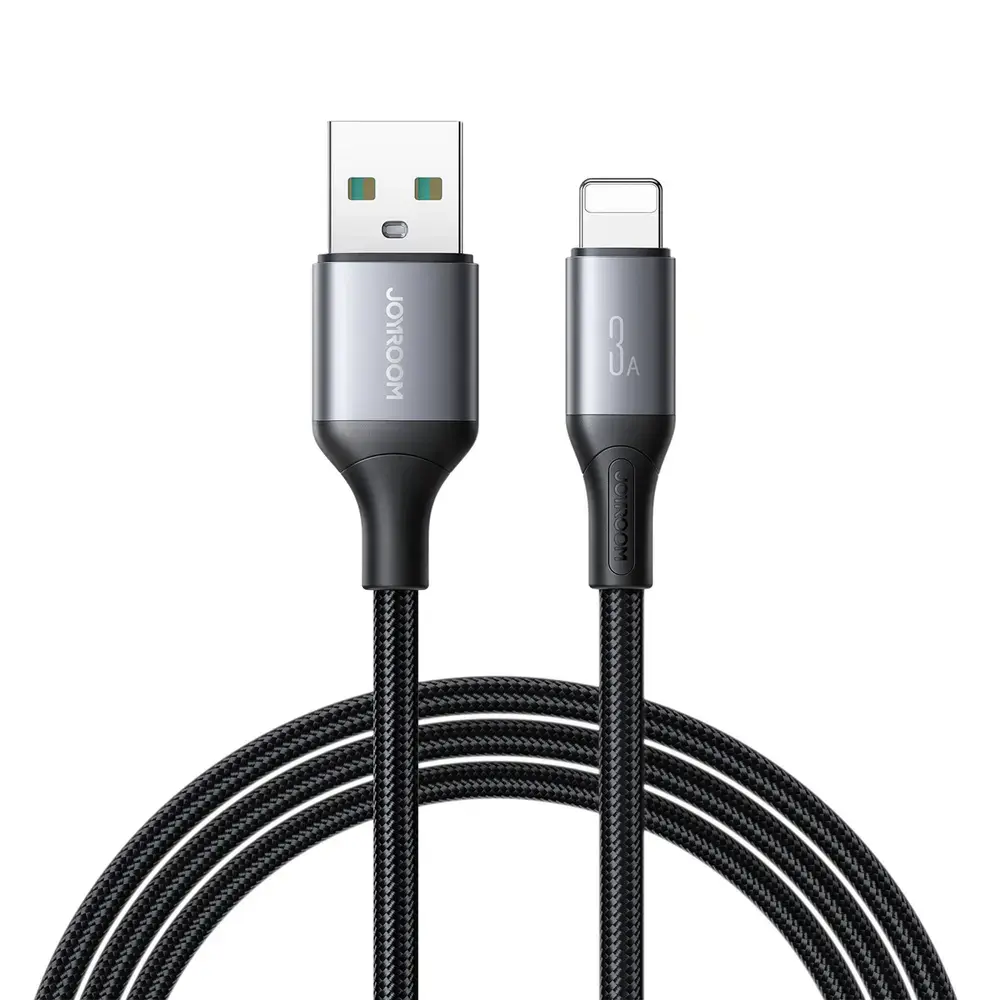 Joyroom S-A28 Flash Series datu pārraides un uzlādes vads | USB-A uz Lightning | 15W | 2m | melns