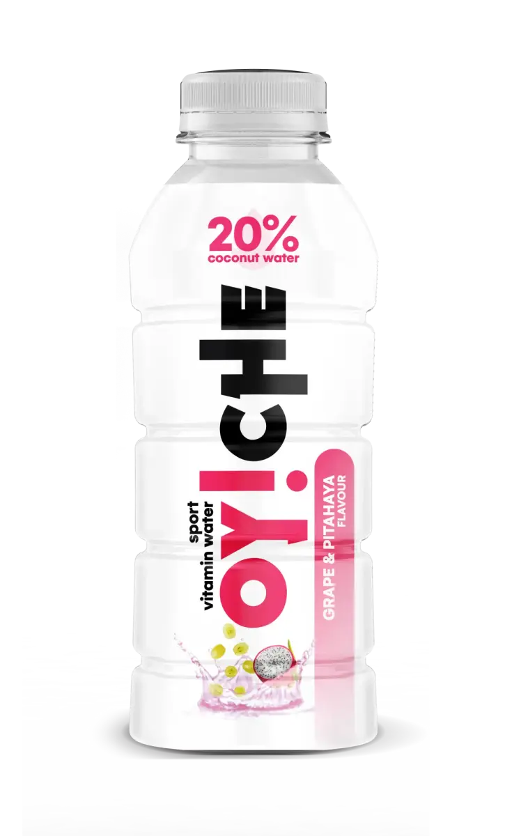 Vitaminizēts dzēriens OY!CHE, vīnogas, pitaja 20%, kokosriekstu ūdens, PET, 0.5l (DEP)
