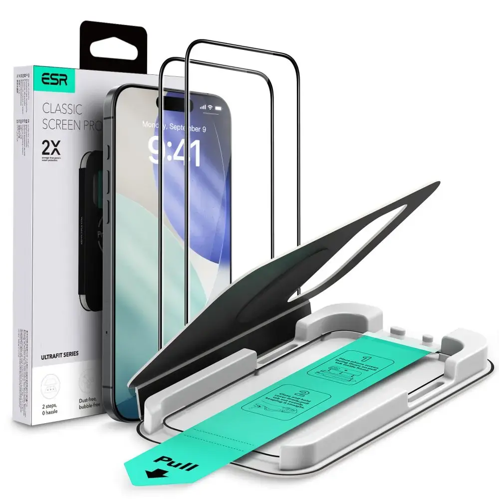 SZKŁO HARTOWANE ESR ULTRAFIT TEMPERED GLASS 2-PACK IPHONE 17 PRO MAX CLEAR