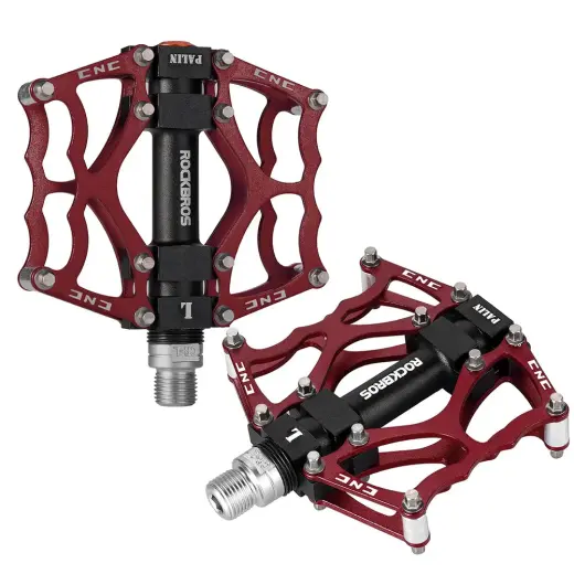 Rockbros JT201012LR 2010-12L Aluminum Platform Bicycle Pedals - Red
