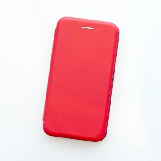 Beline knyginio tipo telefono dėklas Samsung Galaxy A02s (A025) raudonas