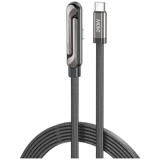AWEI CM-12C datu pārraides un uzlādes vads | USB-C uz USB-C | melns