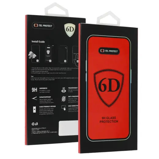 Tel Protect Full Glue 6D Tempered Glass for XIAOMI REDMI NOTE 15 PRO BLACK