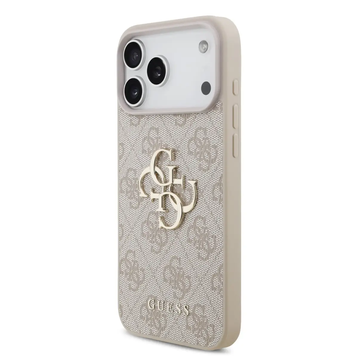 Guess PU 4G Metal Logo Case for iPhone 18 Pro Max Pink