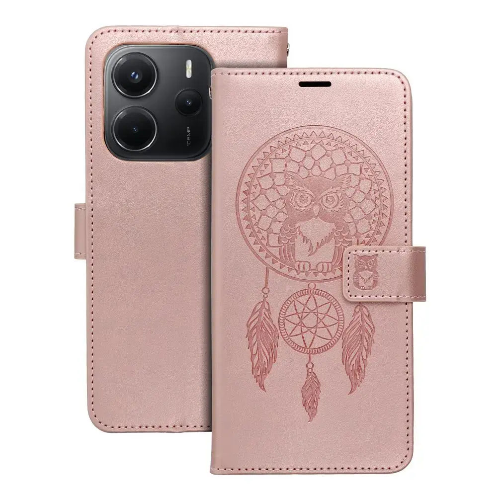 MEZZO dreamcatcher grāmatveida maciņš telefonam Samsung Galaxy A57 (A576) rozā