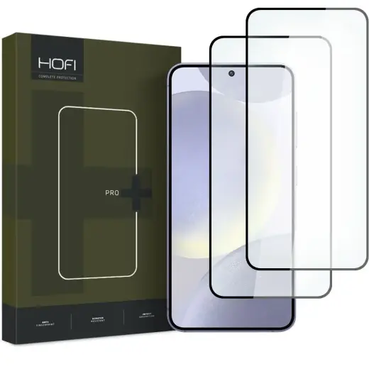 HOFI GLASS PRO+ grūdintas stiklas, skirtas telefonui Samsung Galaxy S24, juodas, 2 vnt.