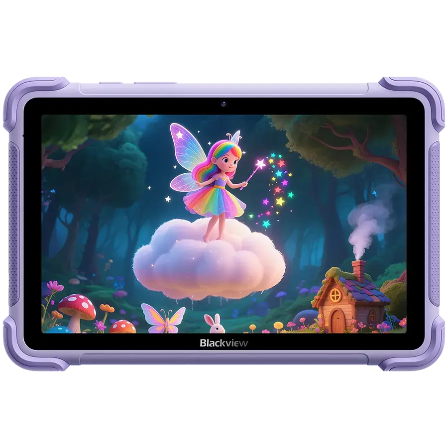 Blackview LINK 1 Kids WiFi 4/64GB 8.68-inch HD IPS 1340x800 60Hz 360nits RK3562 Quad-core 2.0GHz 5+8MP Cam 5000mAh WiFi 6 BT 5.0 Dual Speakers with Smart-K Support Tempered Film Stylus Pen Android 16 Dreamy Purple