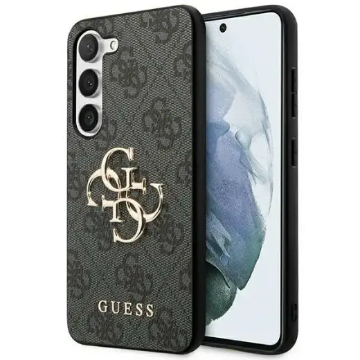 Guess GUHCS24S4GMGGR 4G Big Metal Logo maciņš telefonam Samsung Galaxy S24 (S921) melns