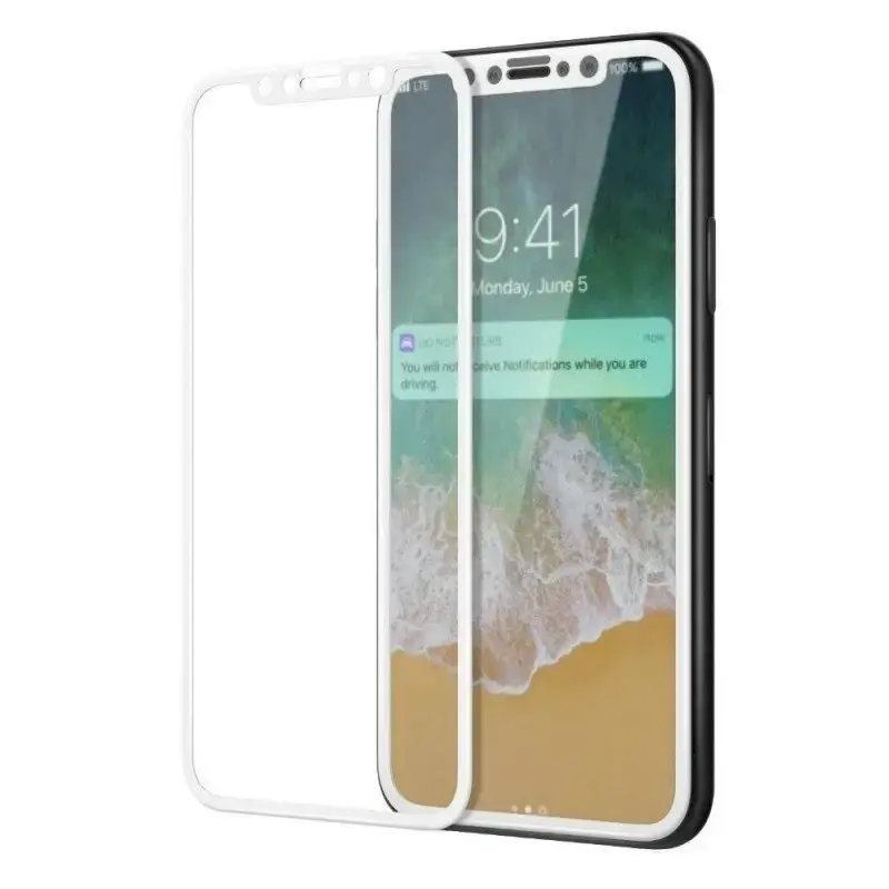 Fusion full cover tempered glass for phone iPhone X | iPhone XS | iPhone 11 Pro white