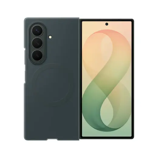 Samsung Silicone Magnet чехол с поддержкой MagSafe для телефона Samsung Galaxy Z Fold 8 (F971) зелёный (защитная плёнка в комплекте)