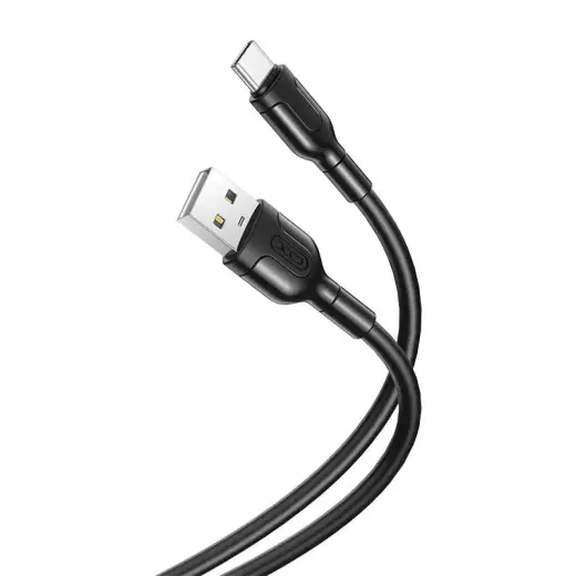 XO NB212 datu pārraides un uzlādes vads | USB-A uz USB-C | 10.5W | 1m | melns