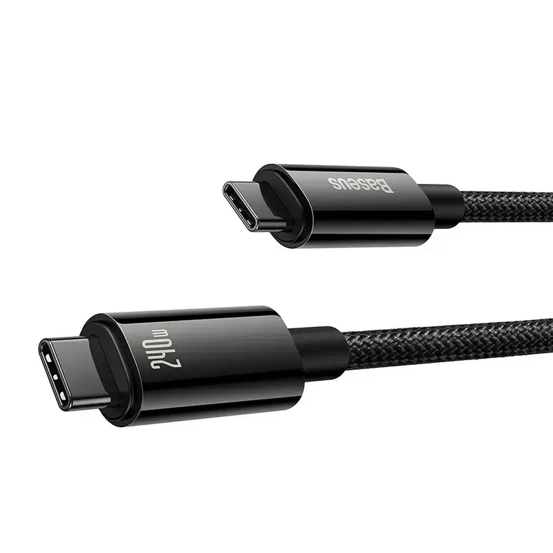 Baseus Tungsten Gold data transfer and charging cable | USB-C to USB-C | 240W | 1m | black