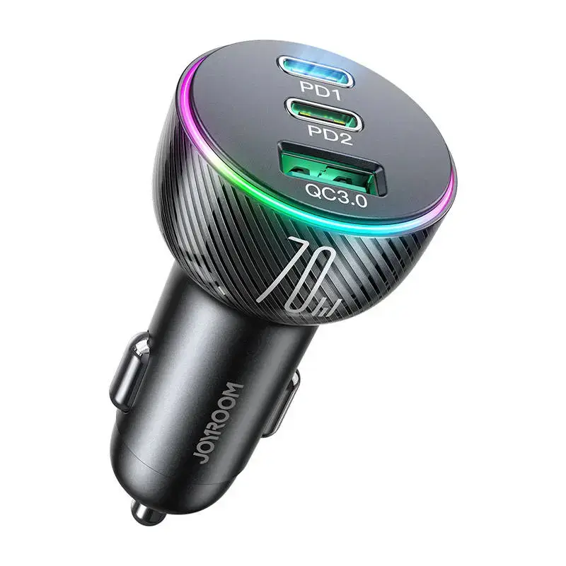 Joyroom JR-CL26 automašīnas lādētājs | 70W | PD, QC, PPS | USB-C, USB-A | melns