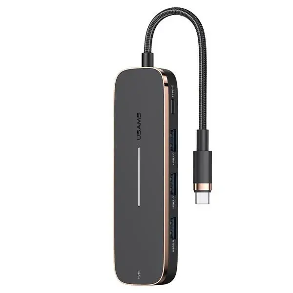 USAMS SJ578HUB01 USB-хаб | USB-C, HDMI | чёрный