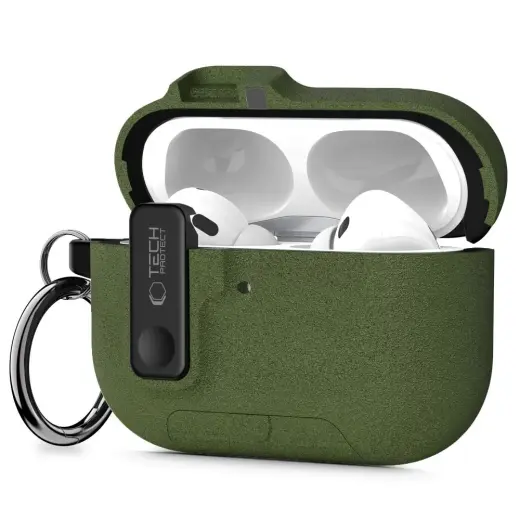 TECH-PROTECT SLIM HOOK APPLE AIRPODS PRO 3 OLIVE GREEN