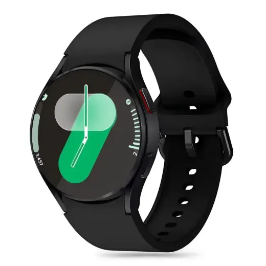 Tech-Protect viedpulksteņa siksniņa priekš Samsung Galaxy Watch 4/5/5 Pro/6/7/FE | silikons | melna