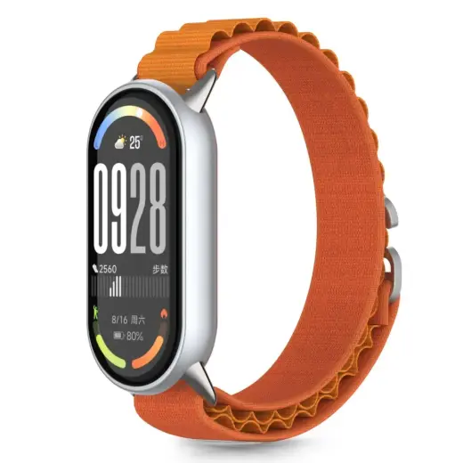 Tech-Protect Nylon Pro nutikella rihm Xiaomi Mi Band 8/9/10 jaoks | nailonist | oranž