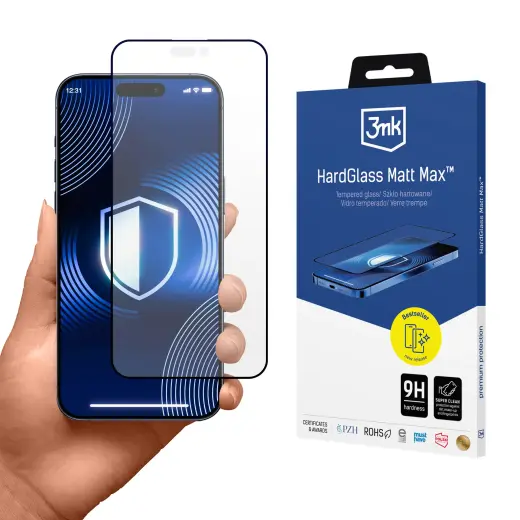 3mk HardGlass Matt Max karastatud kaitseklaas telefonile iPhone 18 Pro