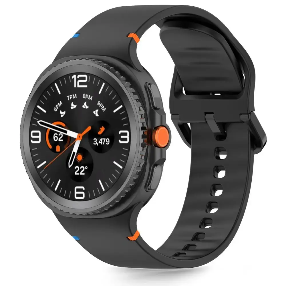 Tech-Protect Silicone viedpulksteņa siksniņa priekš Samsung Galaxy Watch 8/Classic (40/44/46 mm) | silikons | melna