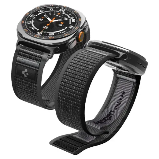 Spigen Athlex Air viedpulksteņa siksniņa priekš Galaxy Watch Ultra (47 mm) | melna/pelēka