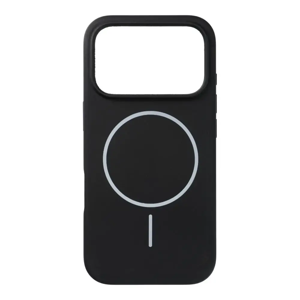 Silicone 2mm (kaamera kaitse) telefoni ümbris MagSafe toega iPhone 18 Pro | iPhone 17 Pro must