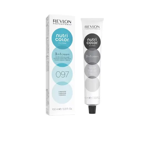 Revlon, Nutri Color Filters, Hair Colouring Cream Mask, Color Enhancement, 097 Turquoise, 100 ml