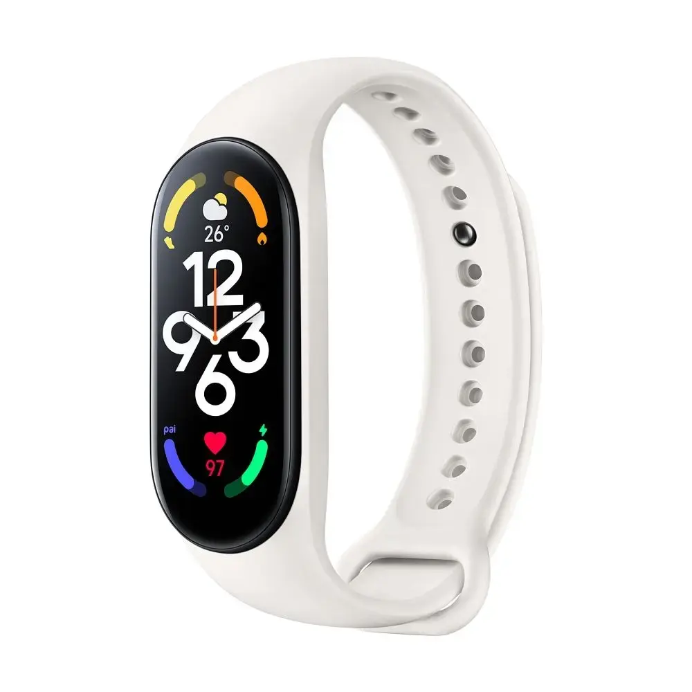 Silikoninis išmaniojo laikrodžio dirželis Xiaomi Mi Band 5/6/7 | silikoninis | smėlio