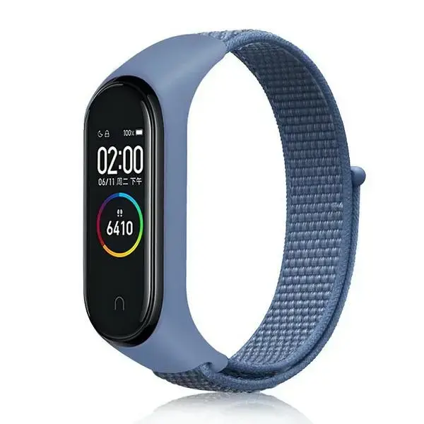 Beline išmaniojo laikrodžio dirželis Xiaomi Mi Band 3/4/5/6/7 | nailoninis | mėlynas