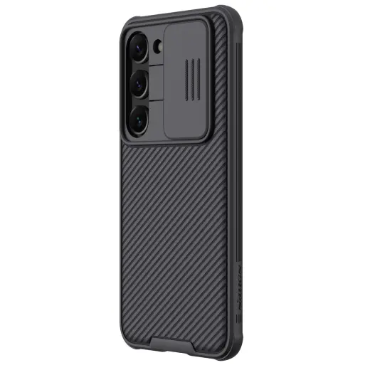 Nillkin CamShield PRO Hard telefoni ümbris Samsung Galaxy S23 (S911) must (kaamera kaitsega)