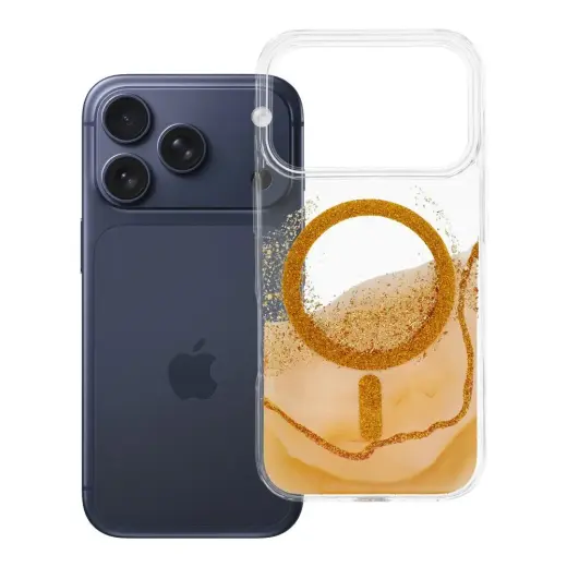 Golden telefono dėklas su MagSafe palaikymu iPhone 18 Pro | iPhone 17 Pro auksinis