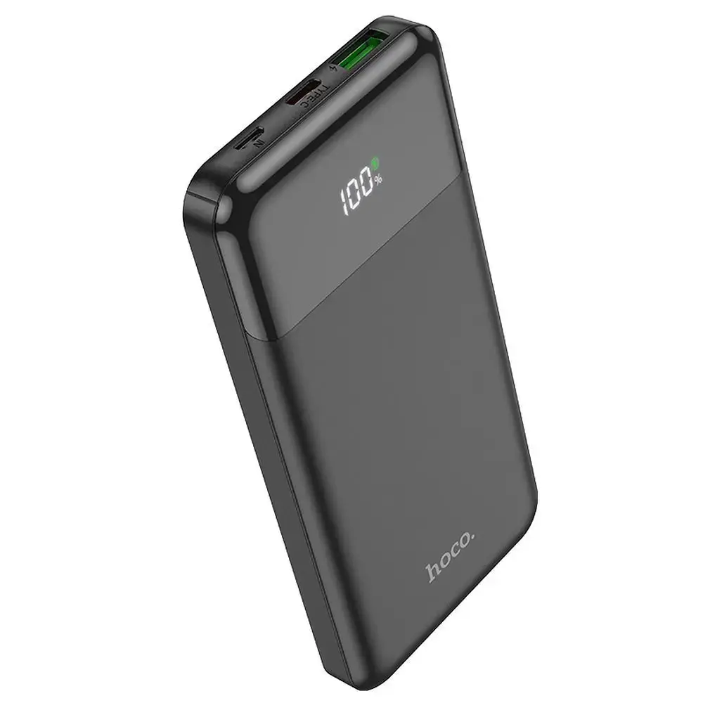 Hoco J102 ārējais akumulators (powerbank) | 10 000 mAh | 20W | PD, QC 3.0 | melns