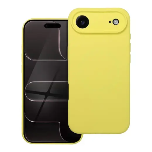 Silicone 2mm telefono dėklas su MagSafe palaikymu iPhone 17 Air geltonas