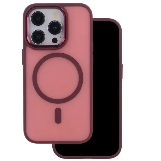 Frozen Mag telefono dėklas su MagSafe palaikymu iPhone 16 Pro raudonas